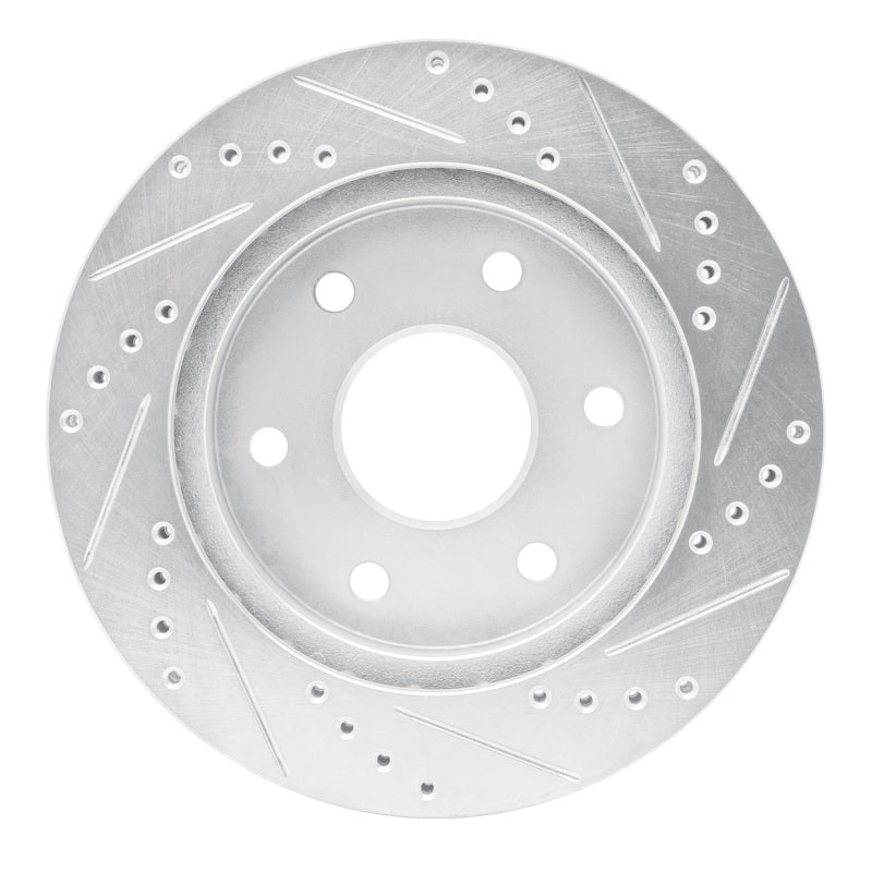 R1 Concepts R1 93-98 Toyota T100 Front Left Drilled & Slotted Silver Brake Rotor