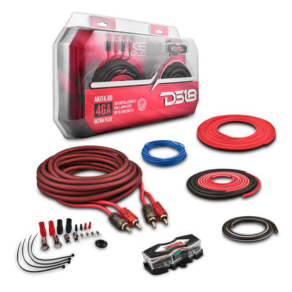 DS18 4-GA Amplifier Install Kit Advance- Red