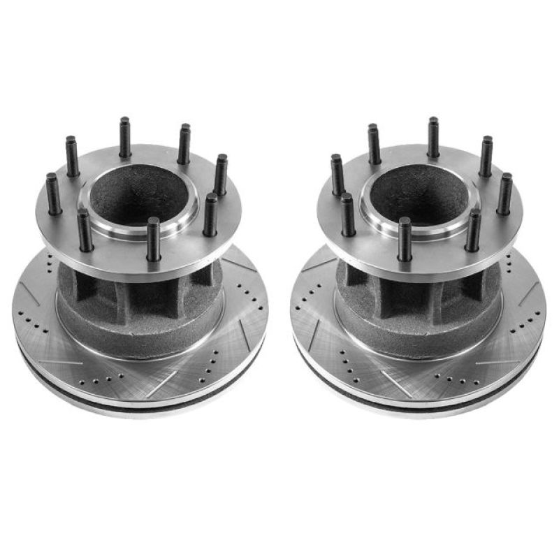 PowerStop Power Stop 08-2012 Ford F-350 Super Duty Front Drilled & Slotted Rotor - Pair