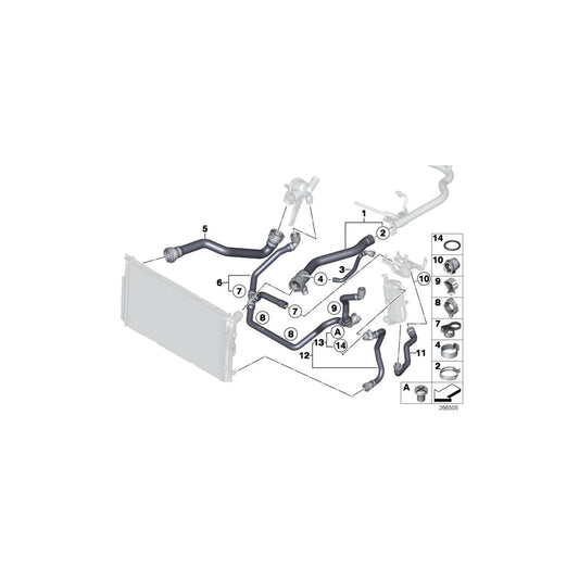 Genuine BMW 32411131346 F36 F30 Hose Clamp 15,3-18,5 (Inc. 418i, 428i & 228i)