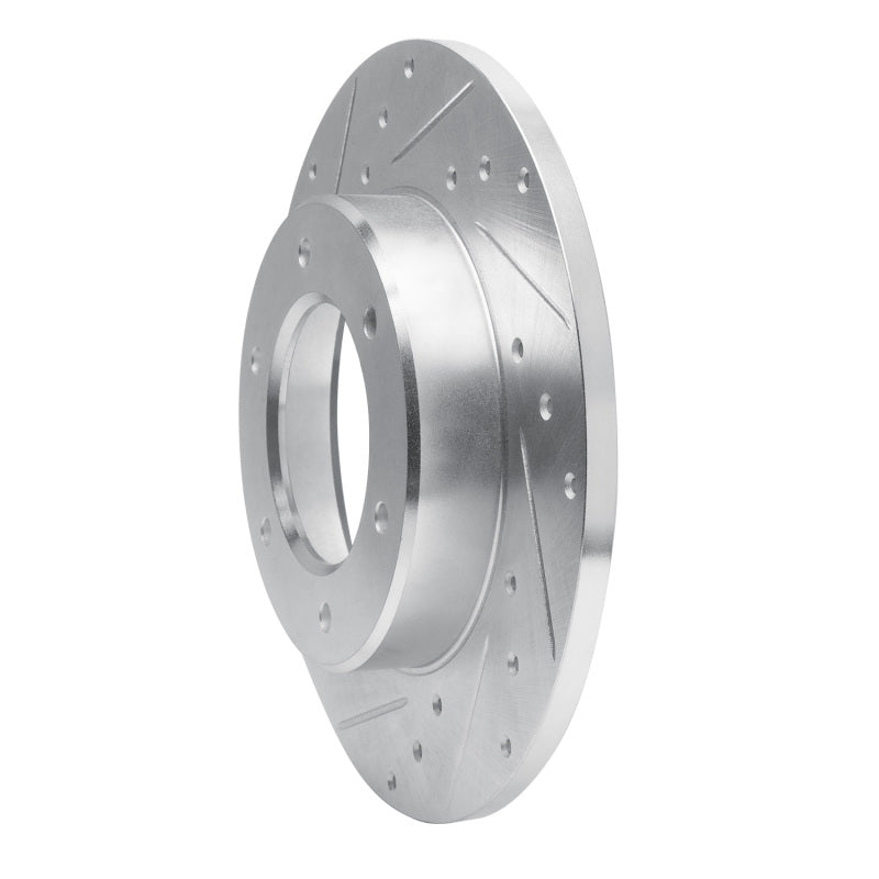 R1 Concepts R1 79-80 Toyota Pickup Front Left Drilled & Slotted Silver Brake Rotor