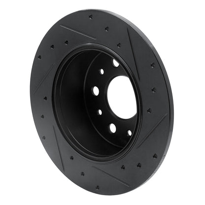 R1 Concepts R1 61-91 Mercedes-Benz 230S Rear Left Drilled & Slotted Black Brake Rotor