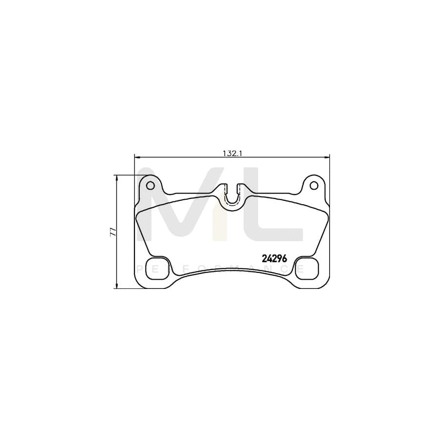 TEXTAR 2429601 Brake pad set prepared for wear indicator, with counterweights