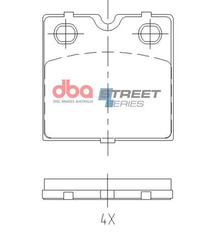 DBA 2012+ Tesla S Street Series Hand/Parking Brake Pads