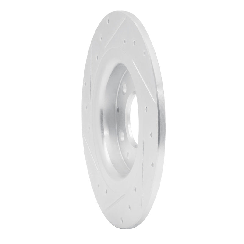 R1 Concepts R1 16-18 Mazda CX-3 Rear Right Drilled & Slotted Silver Brake Rotor