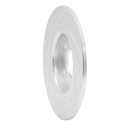 R1 Concepts R1 16-18 Mazda CX-3 Rear Right Drilled & Slotted Silver Brake Rotor