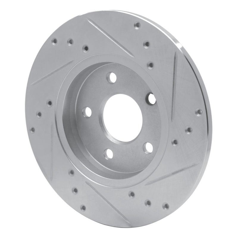 R1 Concepts R1 01-08 Ford Mondeo (Mexico) Rear Left Drilled & Slotted Silver Brake Rotor