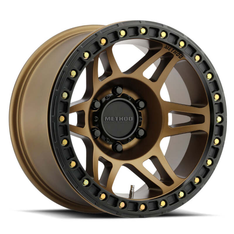 Method Wheels Method MR106 Beadlock 17x9 -44mm Offset 8x6.5 130.81mm CB Method Bronze w/BH-H36125 Wheel