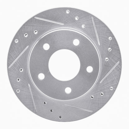R1 Concepts R1 90-90 Pontiac 6000 Rear Right Drilled & Slotted Silver Brake Rotor