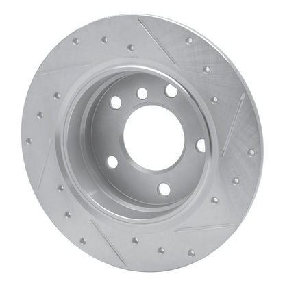 R1 Concepts R1 91-99 BMW 323I Rear Left Drilled & Slotted Silver Brake Rotor