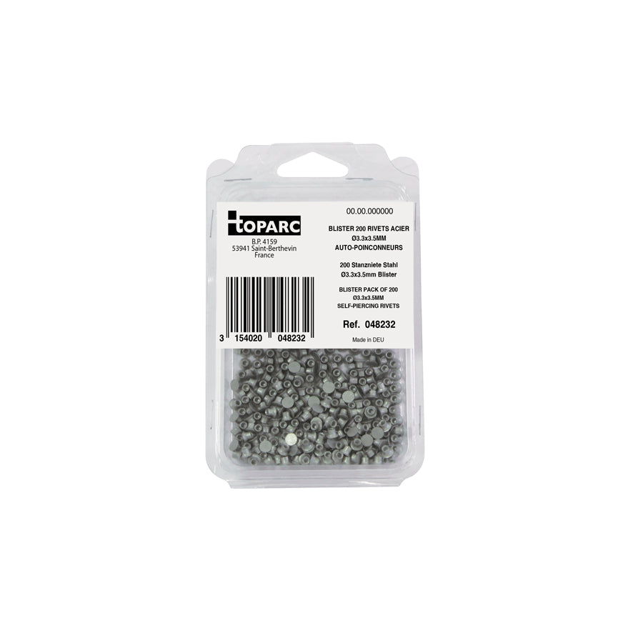 Gys 048232 200 Self Piercing Steel Rivets Steel Ø3.3X3.5Mm - Blister Pack Car Body Consumables