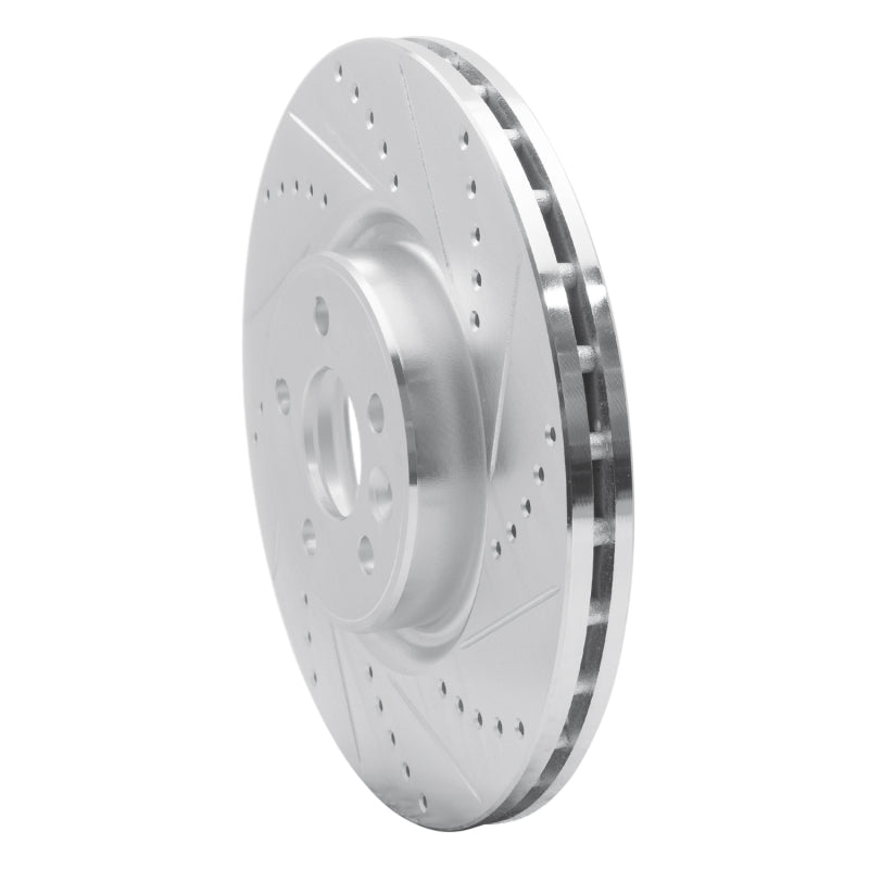 R1 Concepts R1 07-16 Volvo S60 Front Right Drilled & Slotted Silver Brake Rotor