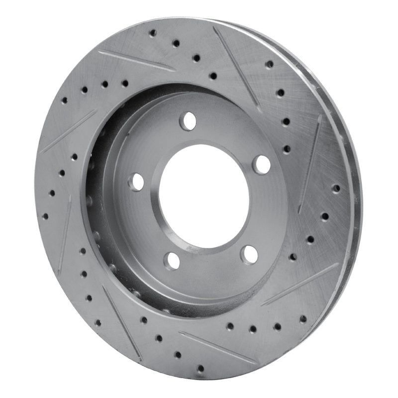 R1 Concepts R1 97-02 Ford Expedition Front Left Drilled & Slotted Silver Brake Rotor