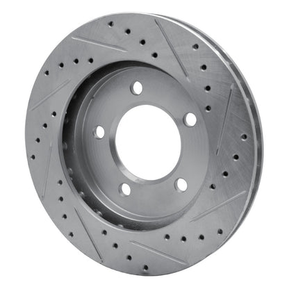 R1 Concepts R1 97-02 Ford Expedition Front Left Drilled & Slotted Silver Brake Rotor