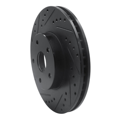 R1 Concepts R1 92-97 Subaru SVX Front Left Drilled & Slotted Black Brake Rotor
