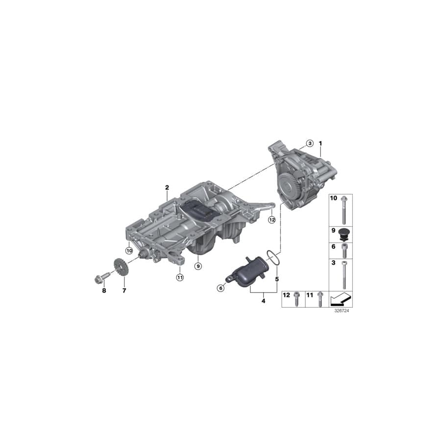 Genuine BMW Mini 07129907266 F36 F25 F56 Isa Screw M6X25 (Inc. 420iX, JCW ALL4 & Z4 20i)