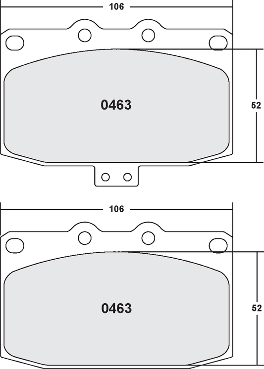 PFC 0463.97.15.44 BRAKE PADS RACE 97 CMPD 15MM FRONT MAZDA RX7
