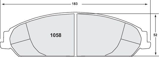 PFC 1058.22 BRAKE PADS Z-RATED CARBON METALLIC FRONT DODGE CHARGER HD BRAKES (06-07)