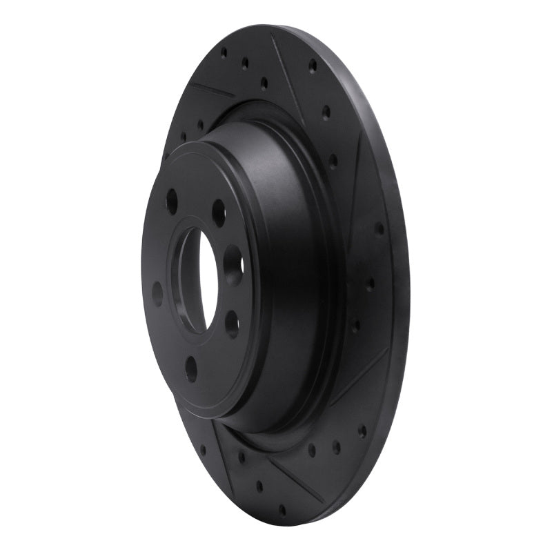 R1 Concepts R1 09-15 Ford Focus RS (Mexico) Rear Right Drilled & Slotted Black Brake Rotor