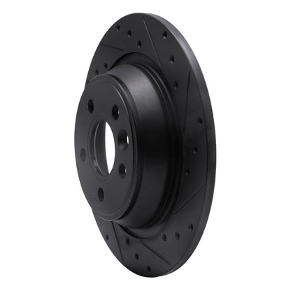 R1 Concepts R1 09-15 Ford Focus RS (Mexico) Rear Right Drilled & Slotted Black Brake Rotor