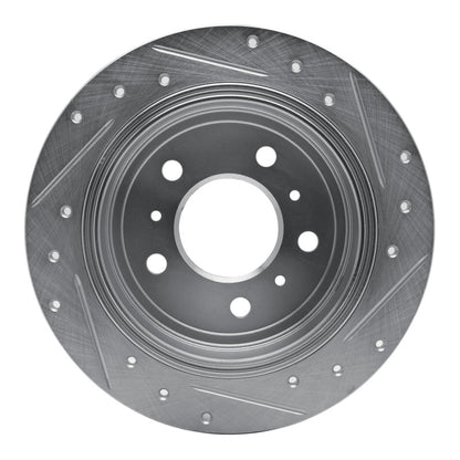 R1 Concepts R1 06-10 Buick ALLURE Rear Left Drilled & Slotted Silver Brake Rotor