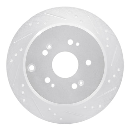 R1 Concepts R1 2005-2018 Acura RDX Rear Right Drilled & Slotted Silver Brake Rotor