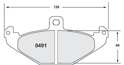 PFC 0491.08.13.44 BRAKE PADS RACE 08 CMPD 13MM REAR DODGE VIPER 8.0 1992-02 (BREMBO)