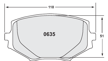 PFC 0635.97.13.44 BRAKE PADS RACE 97 CMPD 13MM FRONT MAZDA MX5 1994-05 ROADSTER