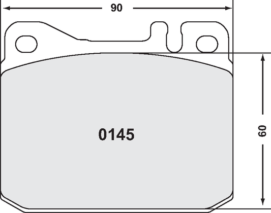 PFC 0145.10 BRAKE PADS Z-RATED FRONT MERCEDES-BENZ 220 (68-73), 240D