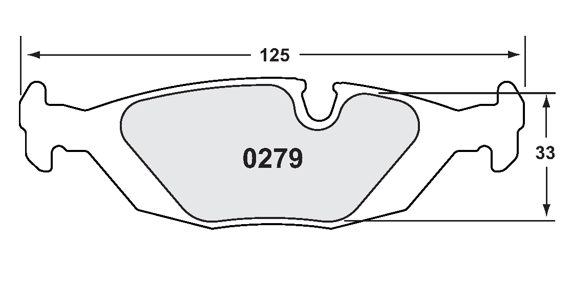 PFC 0279.11.16.44 REAR BRAKE PADS RACE 11 CMPD 16 MM FOR BMW E30 1985-1992