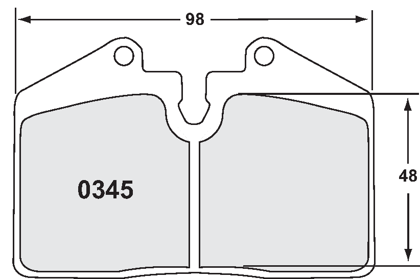 PFC 0345.08.17.44 REAR BRAKE PADS RACE 08 CMPD 17 MM FOR PORSCHE 911 CARRERA (993) / TURBO / TURBO S (964)