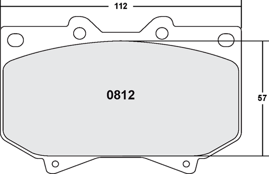 PFC 0812.22 BRAKE PADS Z-RATED CARBON METALLIC FRONT LC UZJ100 (98-01)/SEQUOIA (01-03)