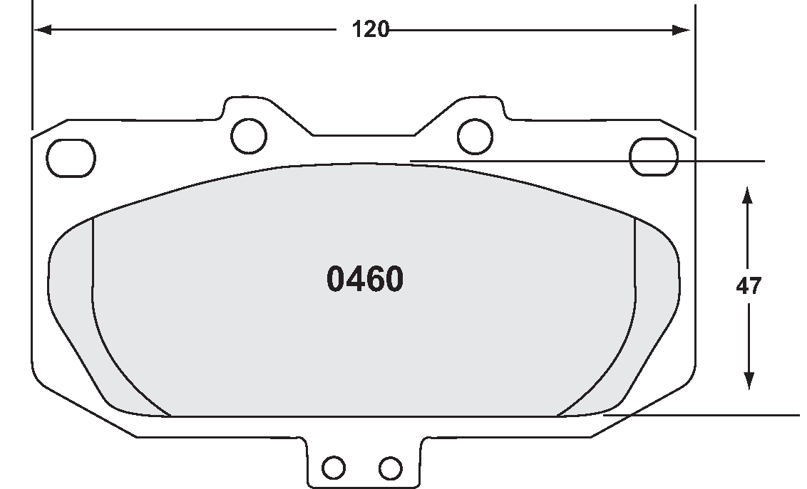 PFC 0460.93.14.04 BRAKE PADS RACE 93 CMPD 14MM REAR SUBARU IMPREZA WRX 1999-01 INCL GP.N