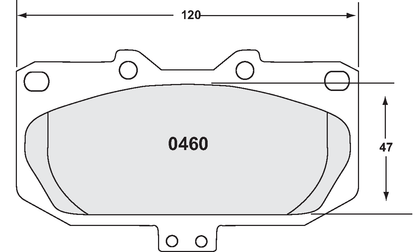 PFC 0460.93.14.04 BRAKE PADS RACE 93 CMPD 14MM REAR SUBARU IMPREZA WRX 1999-01 INCL GP.N