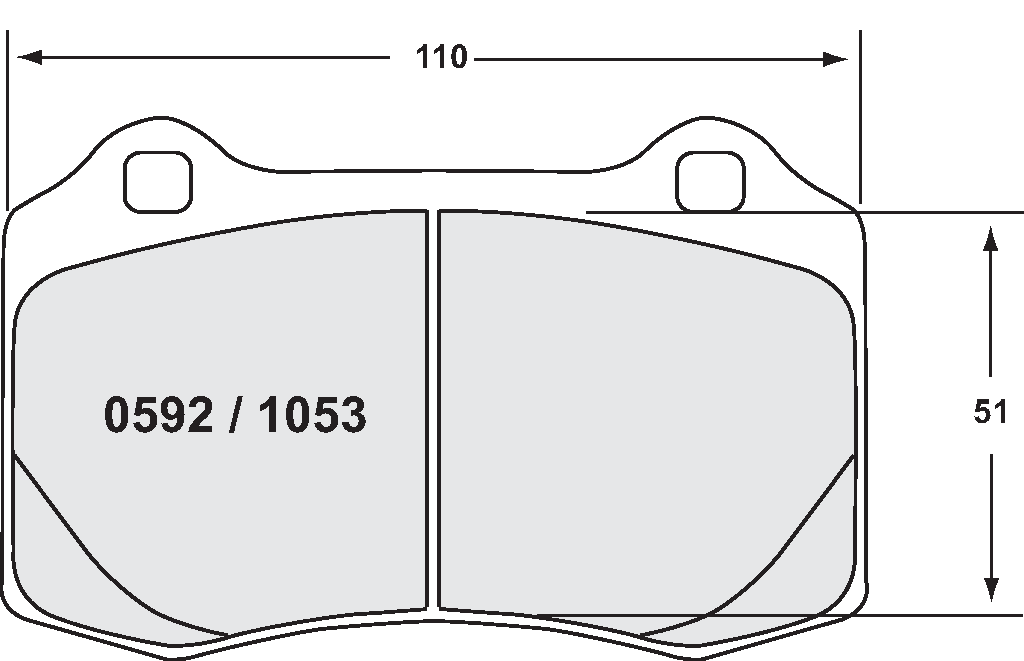 PFC 0592.11.15.44 BRAKE PADS RACE 11 CMPD 15MM FRONT DODGE VIPER 8.0 1992-99