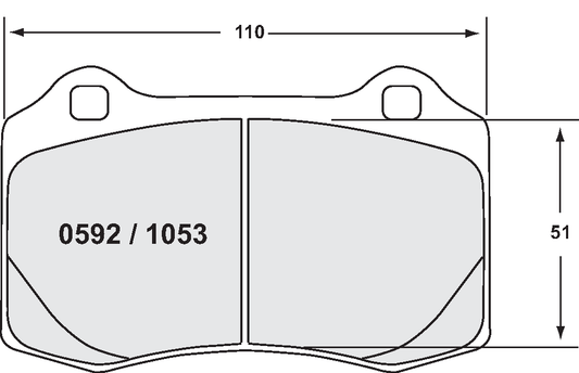 PFC 0592.11.15.44 BRAKE PADS RACE 11 CMPD 15MM FRONT DODGE VIPER 8.0 1992-99
