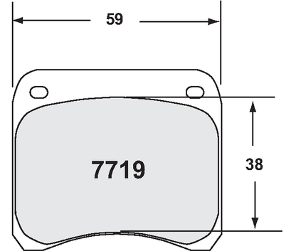 PFC 7719.11.11.44 BRAKE PADS RACE 11 CMPD 11MM REAR RENAULT CLIO S1600 (11MM) TARMAC
