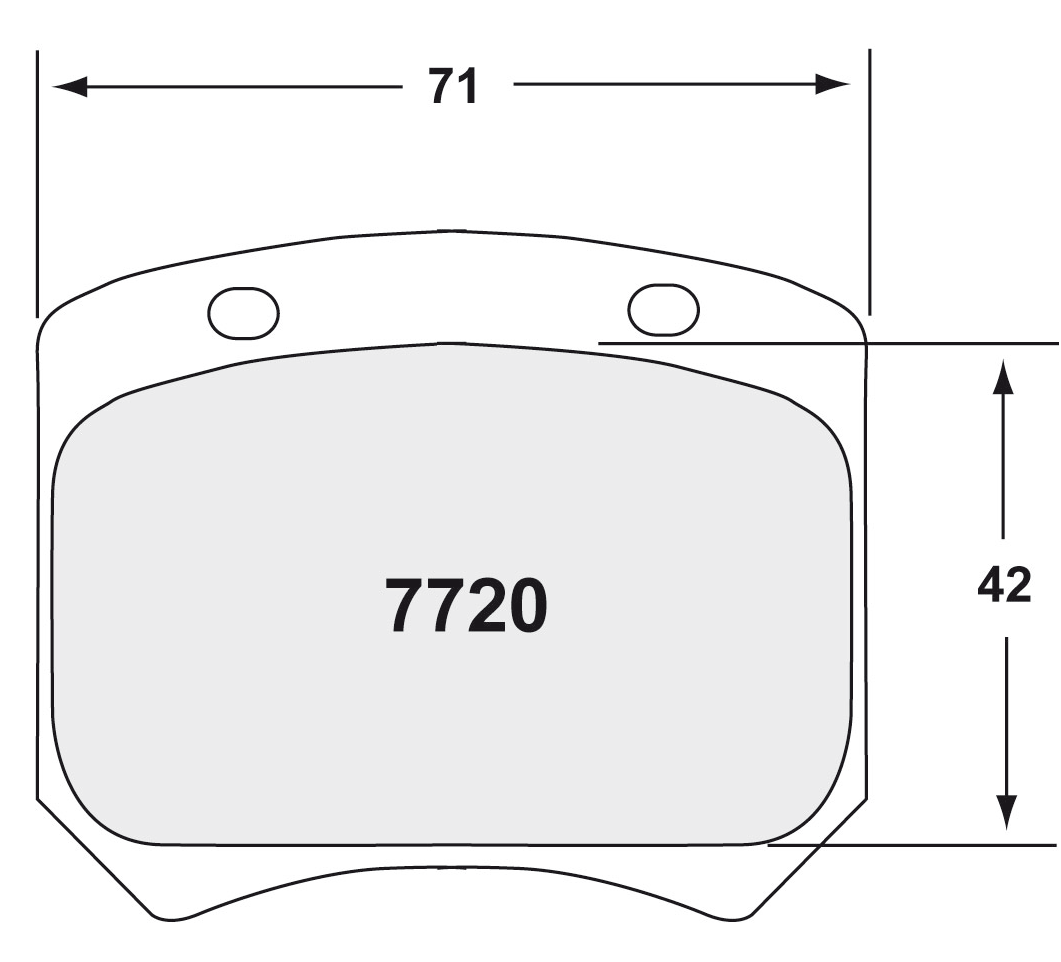 PFC 7720.11.15.44 REAR BRAKE PADS RACE 11 CMPD 15MM MINI 2-PISTON CALIPER /MORGAN/TVR