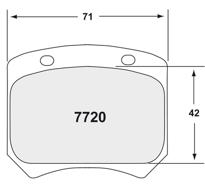 PFC 7720.11.15.44 REAR BRAKE PADS RACE 11 CMPD 15MM MINI 2-PISTON CALIPER /MORGAN/TVR
