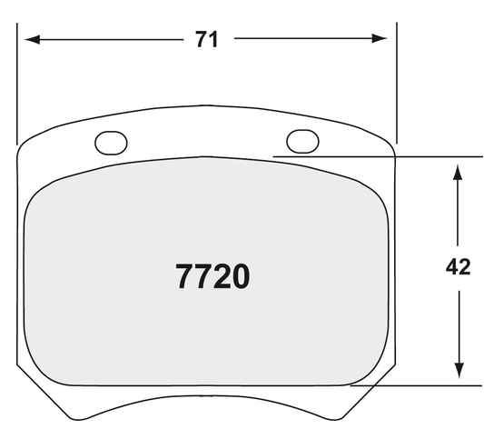 PFC 7720.11.15.44 REAR BRAKE PADS RACE 11 CMPD 15MM MINI 2-PISTON CALIPER /MORGAN/TVR