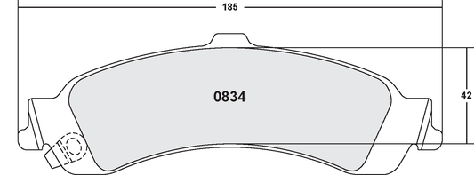 PFC 0834.22 REAR BRAKE PADS CHEVROLET SILVERADO 1500