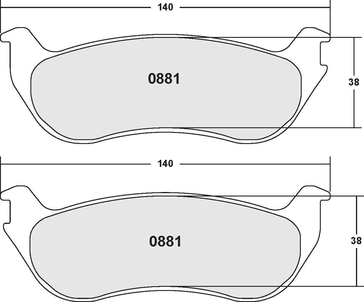 PFC 0881.22 FRONT BRAKE PADS MERCURY MOUNTAINEER 02-04