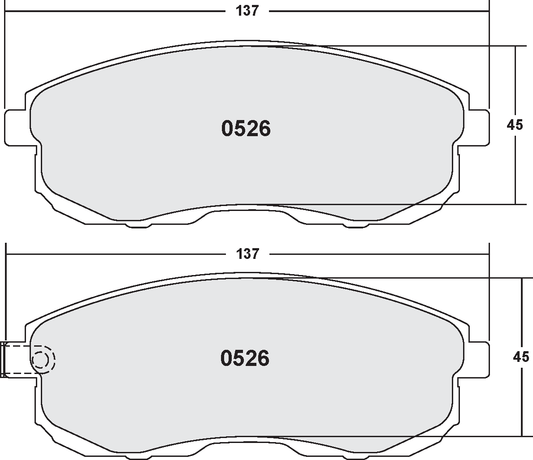 PFC 0526.22 BRAKE PADS Z-RATED CARBON METALLIC FRONT SUZUKI SX4 (07)