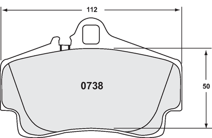 PFC 0738.11.16.44 BRAKE PADS RACE 11 CMPD 16MM REAR PORSCHE 718 2016 CAYMAN/S VW TOUAREG 3.6/6.0