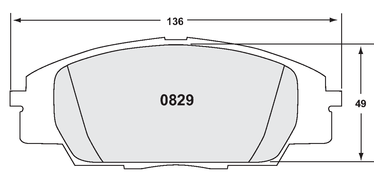 PFC 0829.11.16.44 BRAKE PADS RACE 11 CMPD 16MM FRONT HONDA S2000 1999- 2.0 16V