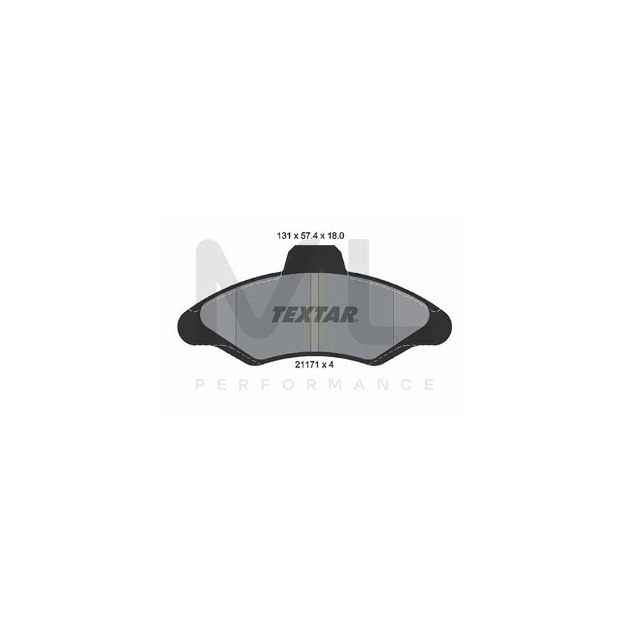 TEXTAR 2117105 Brake pad set not prepared for wear indicator