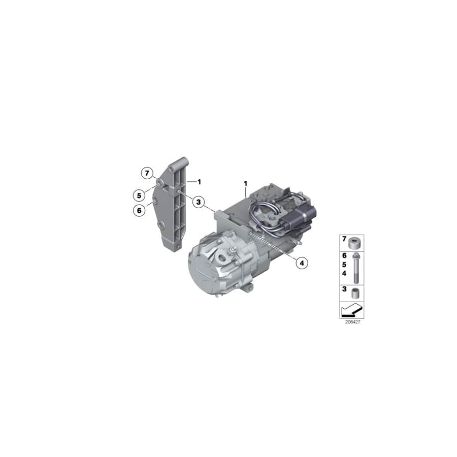 Genuine BMW 07129906572 E72 Screw M8X115 (Inc. Hybrid X6)