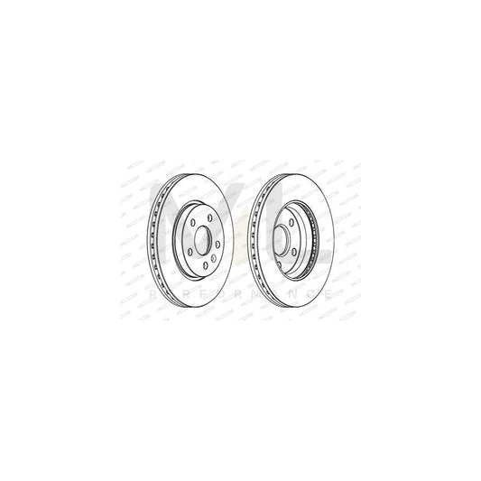Ferodo Premier DDF1869C Brake Disc Vented, Coated, Without Bolts/Screws  - Pair