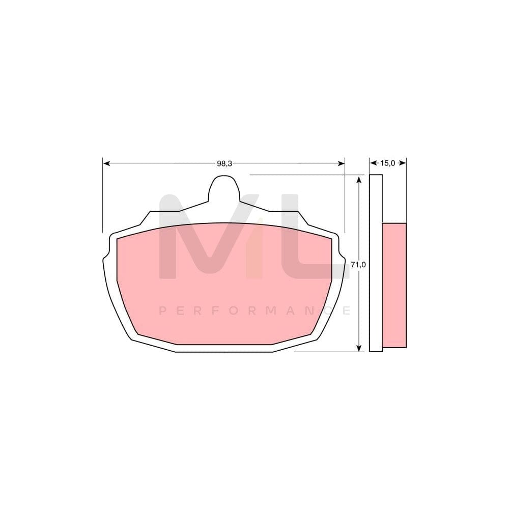 TRW Gdb752 Brake Pad Set Not Prepared For Wear Indicator
