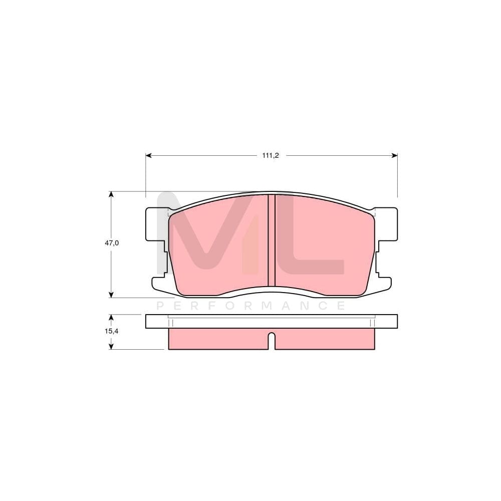 TRW Gdb3094 Brake Pad Set For Honda Civic I Shuttle (An, Ar) Not Prepared For Wear Indicator